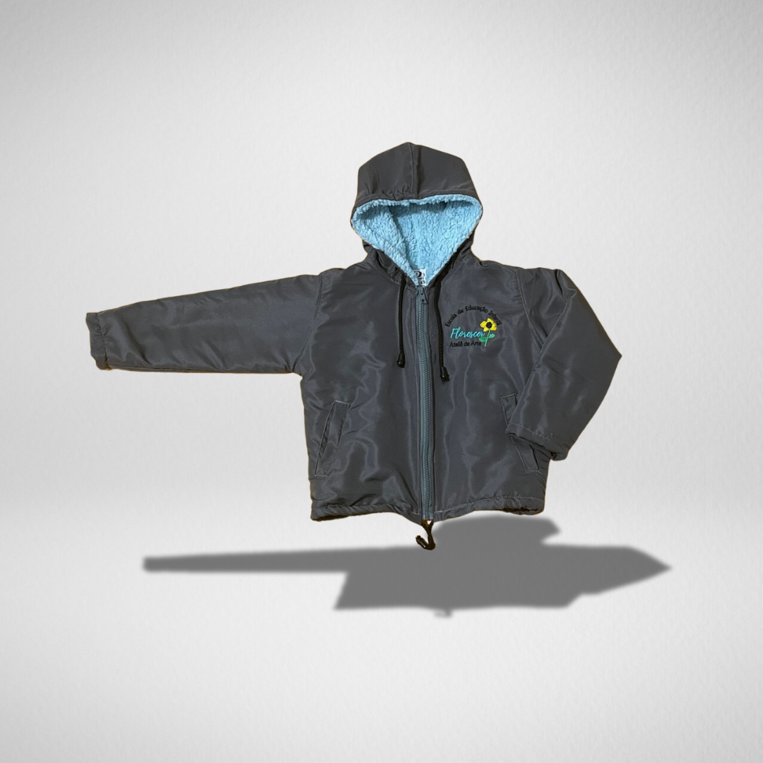 Casaco forrado com pelúcia infantil